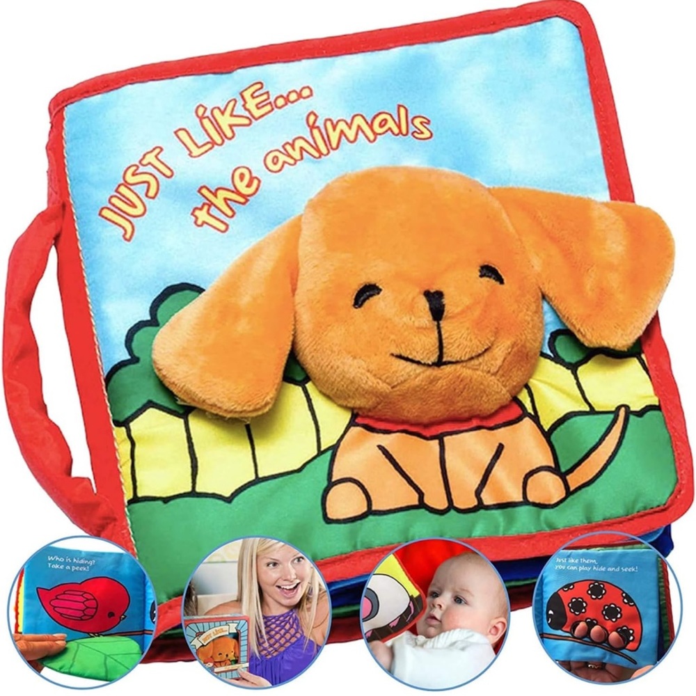 Cloth Baby & Toddler Book by ToBe ReadyForLife “Just Like The Animals”